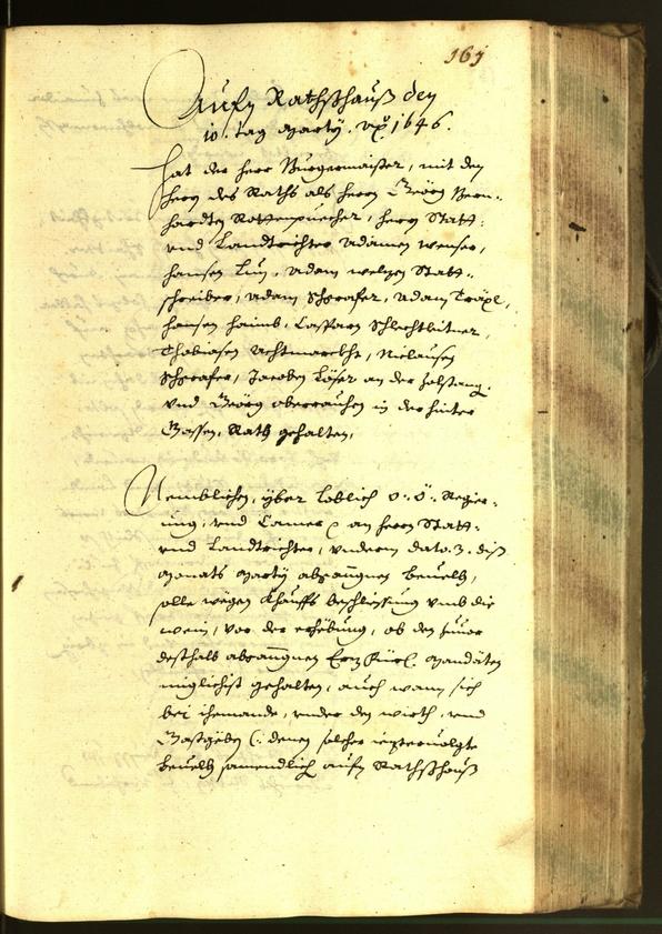 Civic Archives of Bozen-Bolzano - BOhisto Minutes of the council 1646 