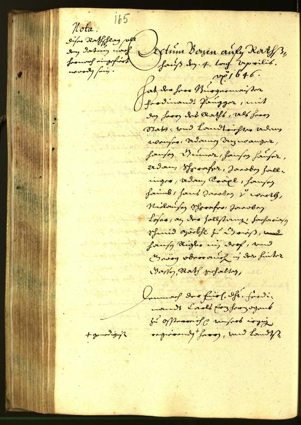 Archivio Storico della Città di Bolzano - BOhisto protocollo consiliare 1646 