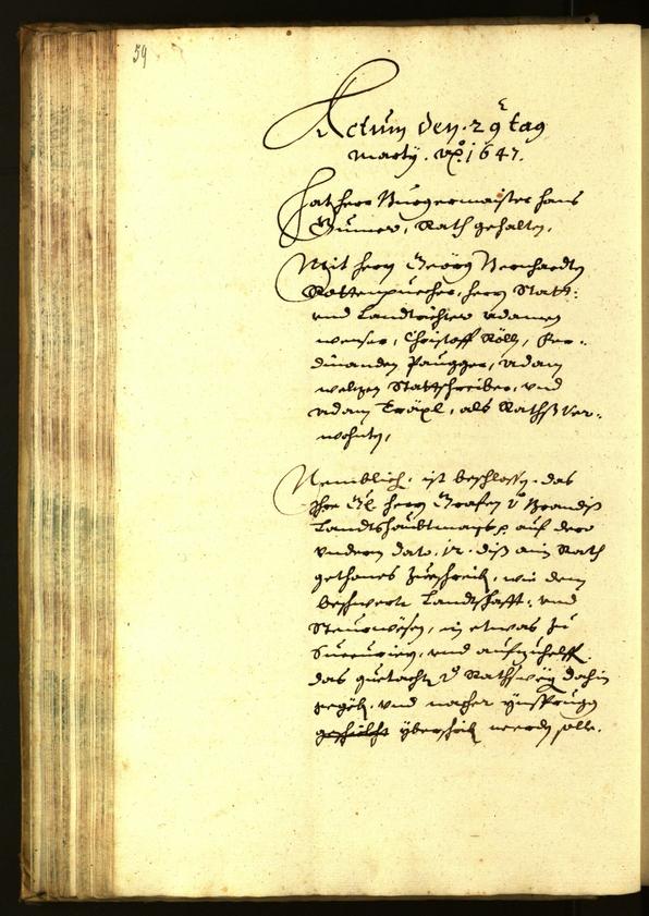 Civic Archives of Bozen-Bolzano - BOhisto Minutes of the council 1647 