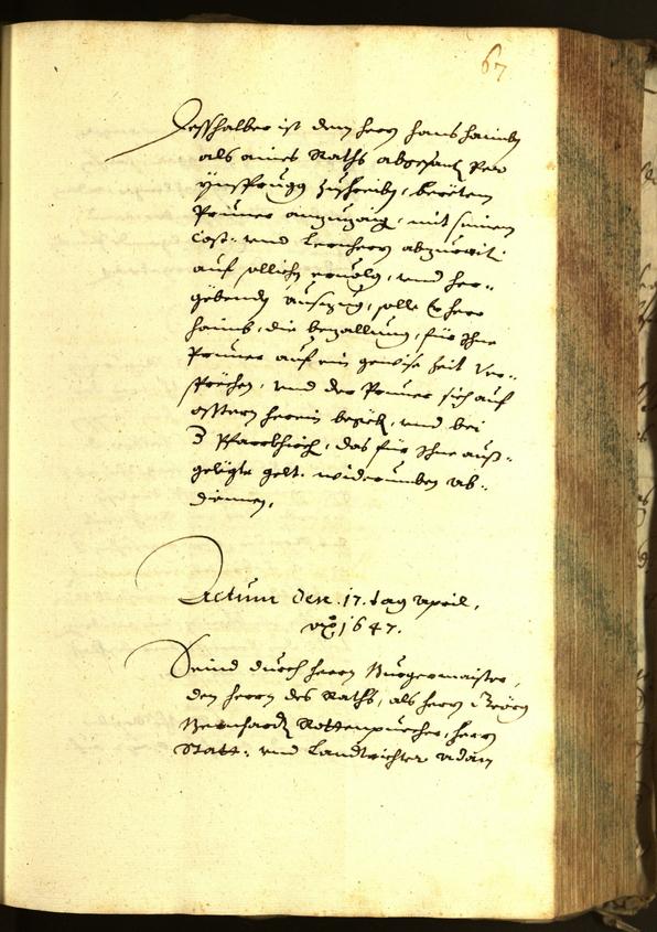 Archivio Storico della Città di Bolzano - BOhisto protocollo consiliare 1647 