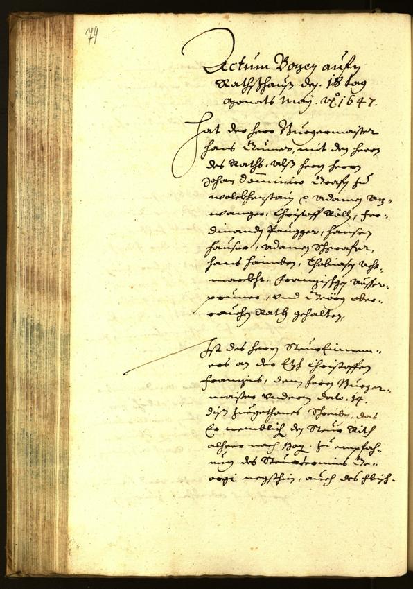 Civic Archives of Bozen-Bolzano - BOhisto Minutes of the council 1647 