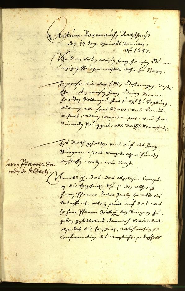 Civic Archives of Bozen-Bolzano - BOhisto Minutes of the council 1647 