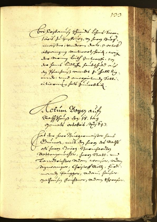 Stadtarchiv Bozen - BOhisto Ratsprotokoll 1647 