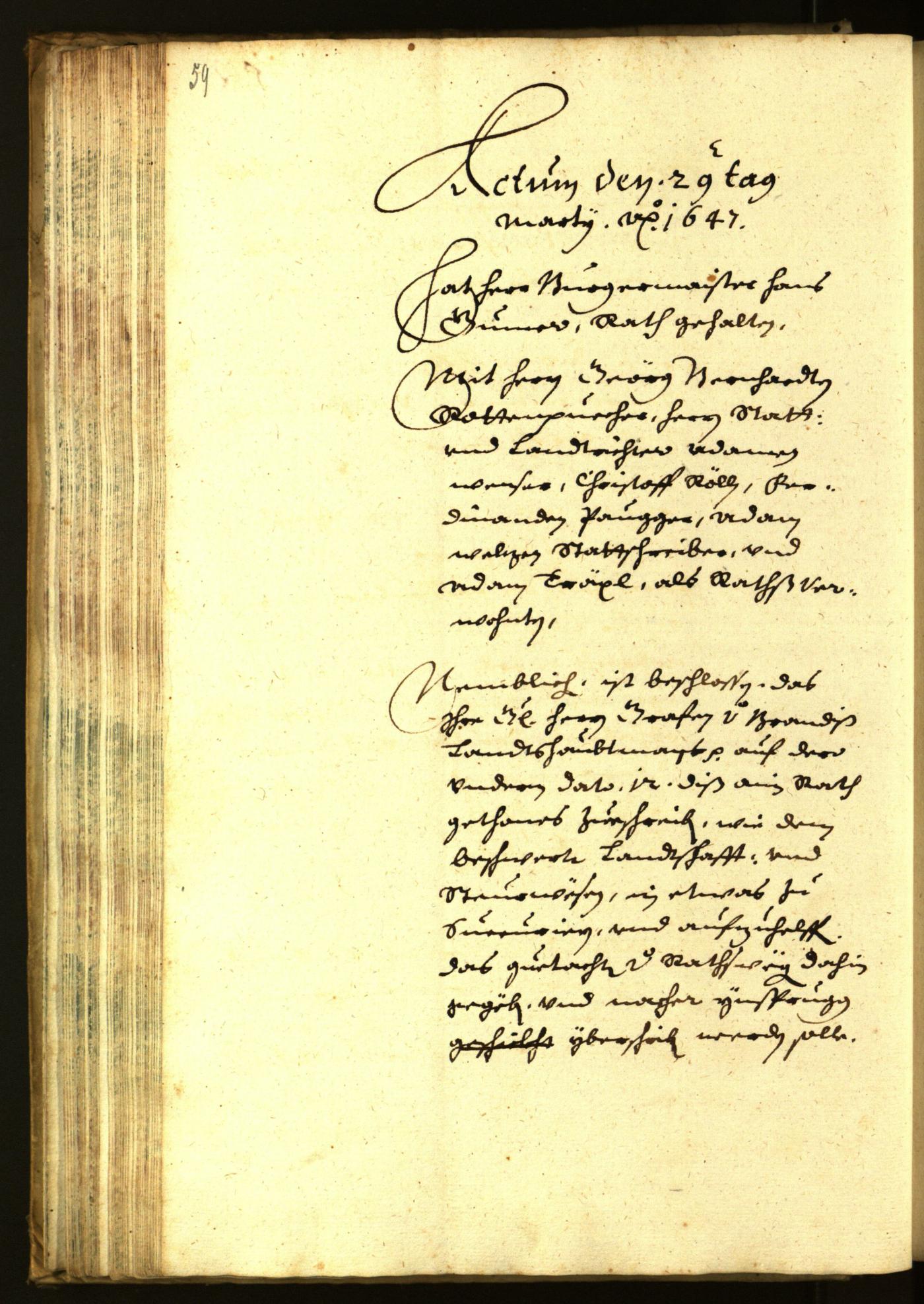 Civic Archives of Bozen-Bolzano - BOhisto Minutes of the council 1647 