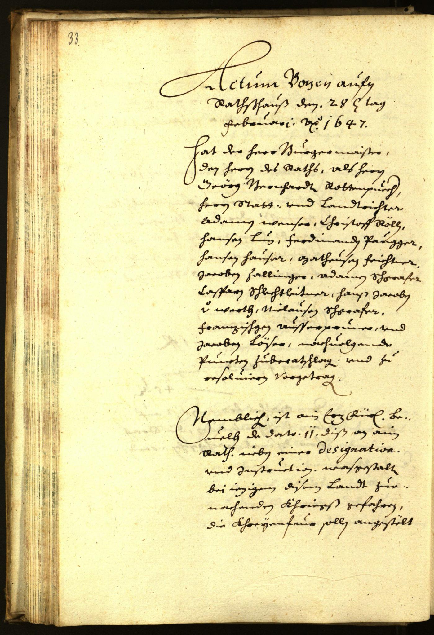 Archivio Storico della Città di Bolzano - BOhisto protocollo consiliare 1647 