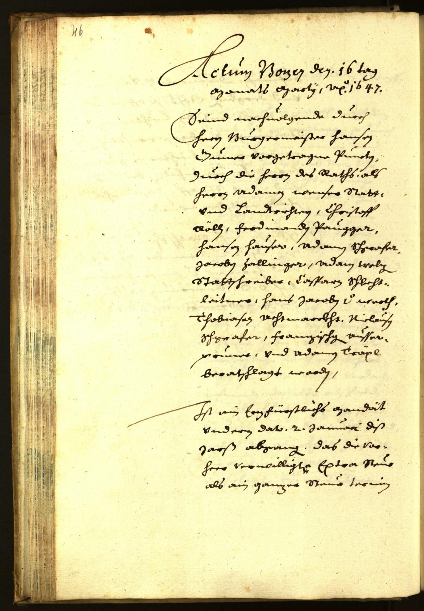 Civic Archives of Bozen-Bolzano - BOhisto Minutes of the council 1647 