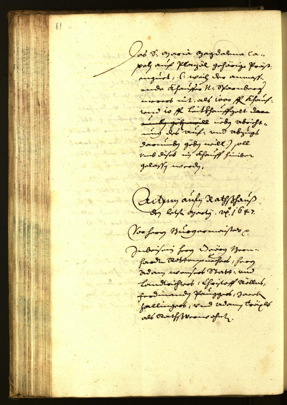 Archivio Storico della Città di Bolzano - BOhisto protocollo consiliare 1647 