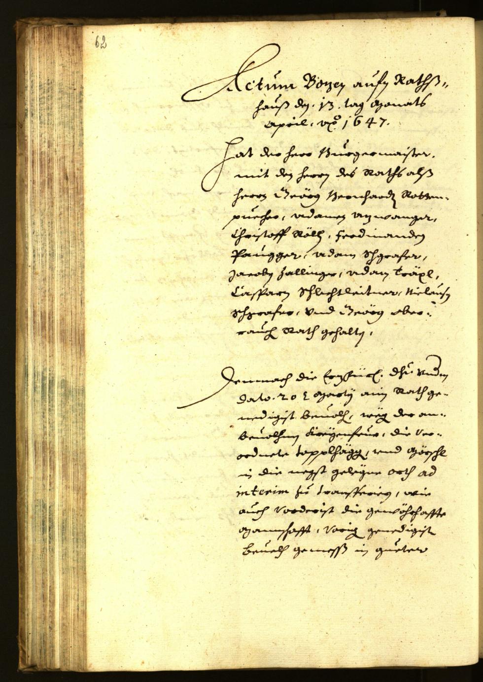 Civic Archives of Bozen-Bolzano - BOhisto Minutes of the council 1647 