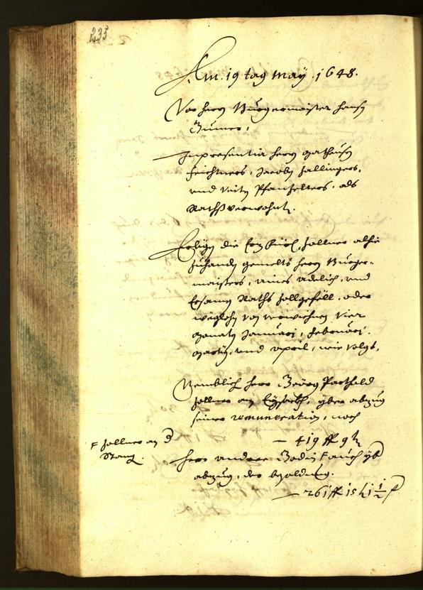 Stadtarchiv Bozen - BOhisto Ratsprotokoll 1648 