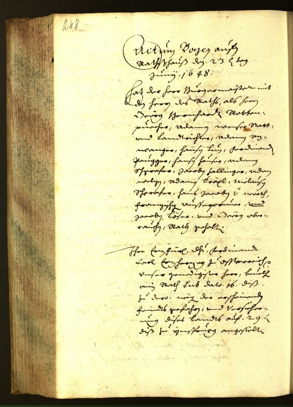 Civic Archives of Bozen-Bolzano - BOhisto Minutes of the council 1648 