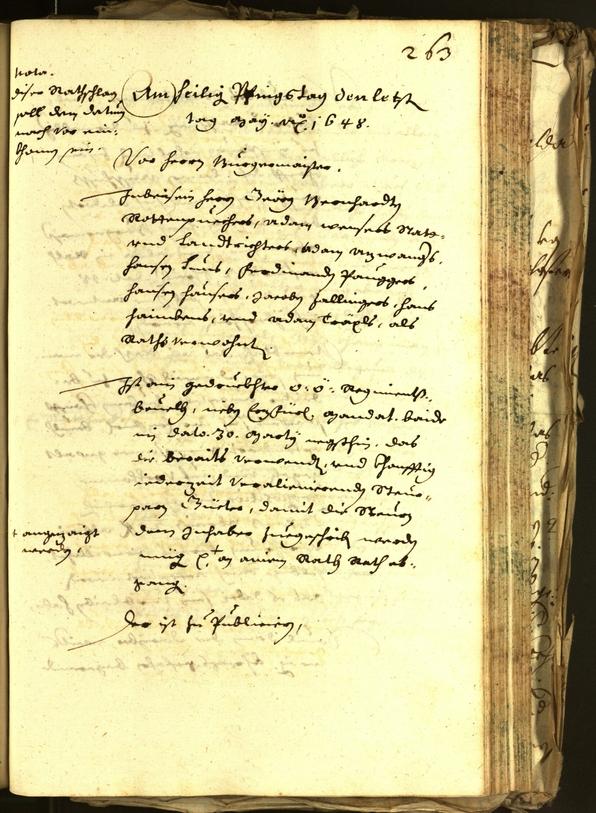 Civic Archives of Bozen-Bolzano - BOhisto Minutes of the council 1648 