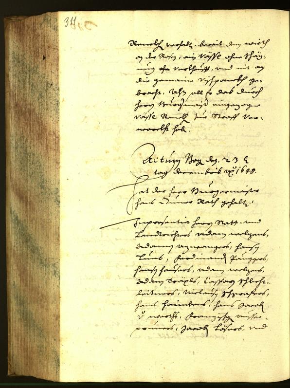 Civic Archives of Bozen-Bolzano - BOhisto Minutes of the council 1648 