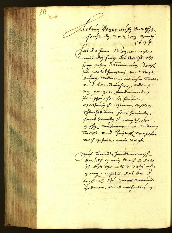 Civic Archives of Bozen-Bolzano - BOhisto Minutes of the council 1648 