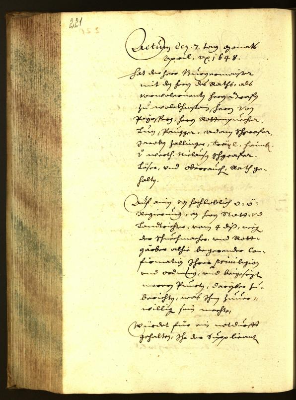 Civic Archives of Bozen-Bolzano - BOhisto Minutes of the council 1648 