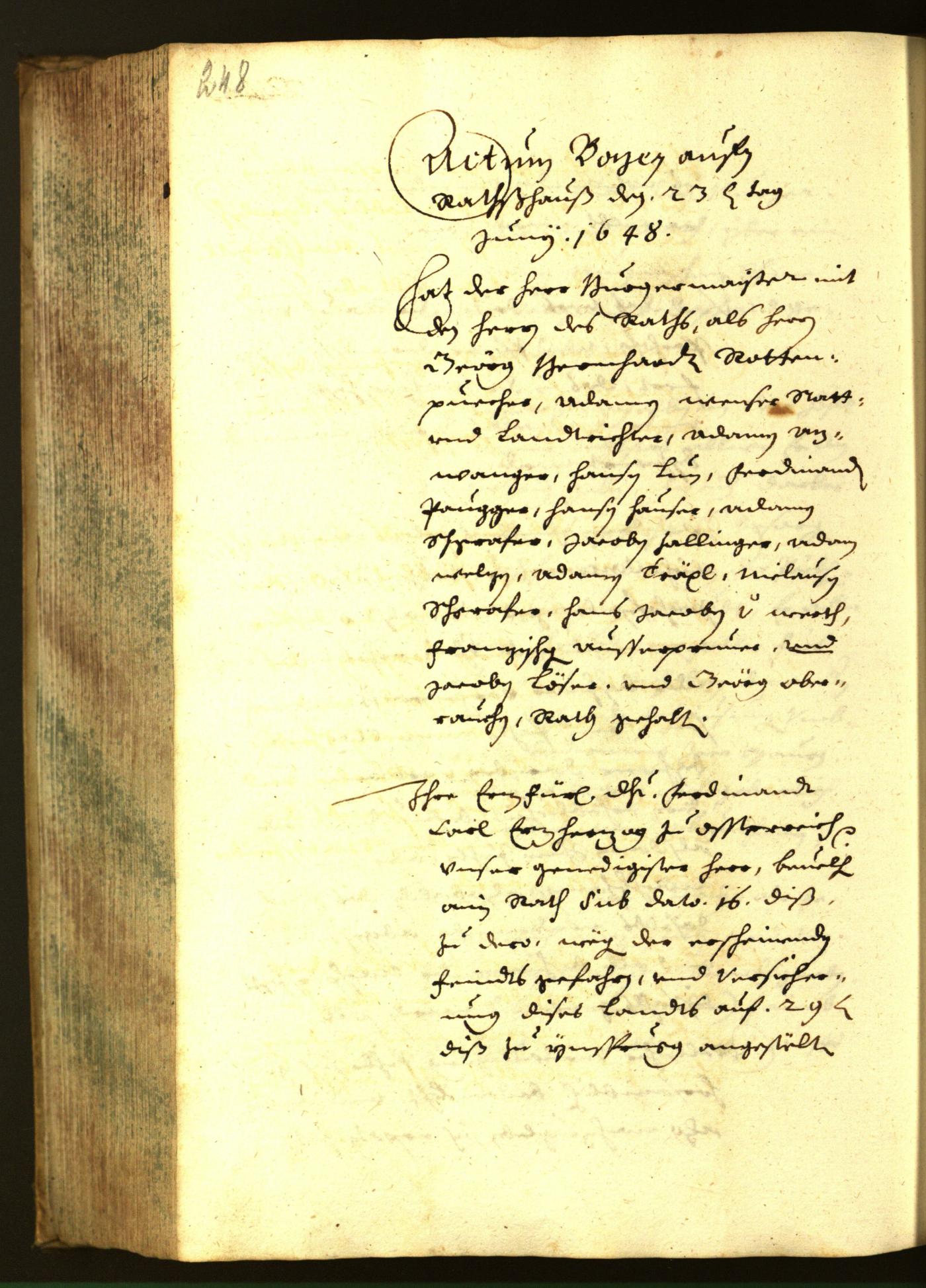 Civic Archives of Bozen-Bolzano - BOhisto Minutes of the council 1648 