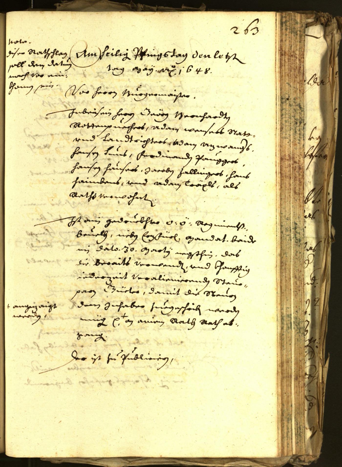 Civic Archives of Bozen-Bolzano - BOhisto Minutes of the council 1648 