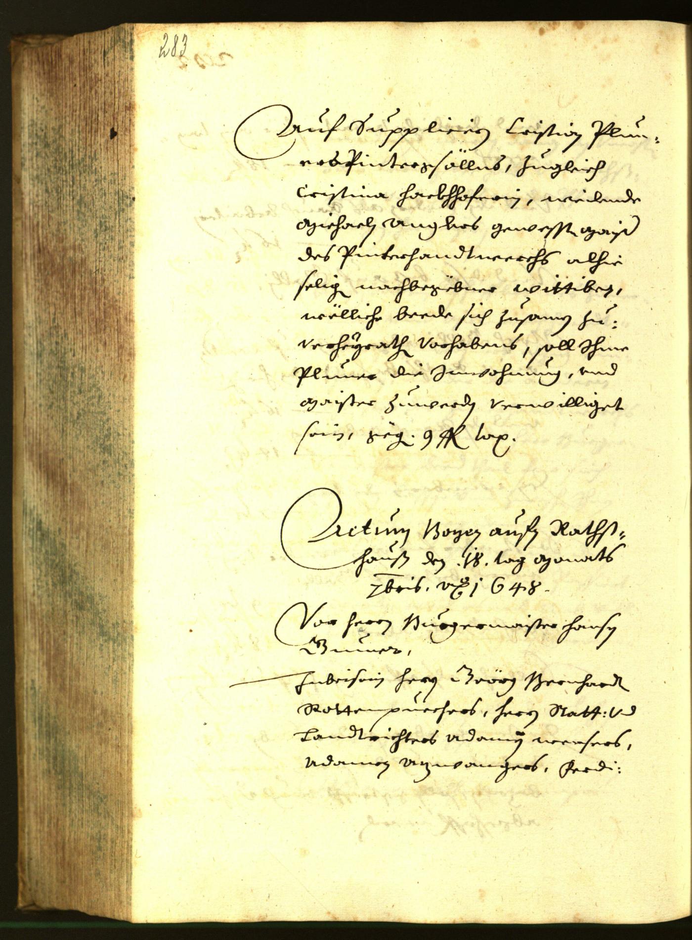 Civic Archives of Bozen-Bolzano - BOhisto Minutes of the council 1648 