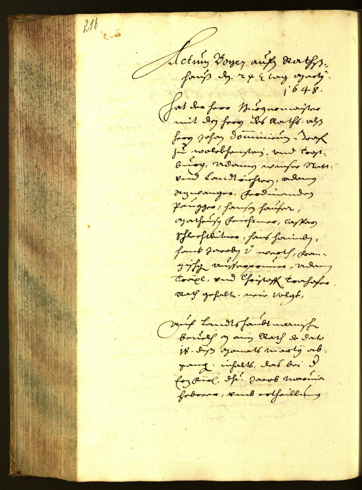 Civic Archives of Bozen-Bolzano - BOhisto Minutes of the council 1648 