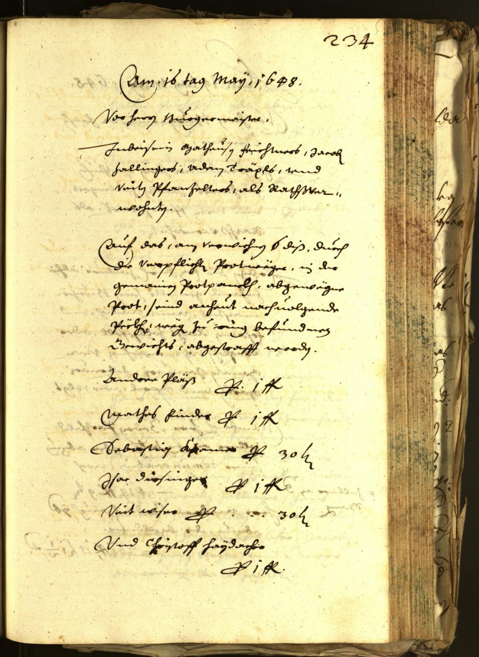 Stadtarchiv Bozen - BOhisto Ratsprotokoll 1648 