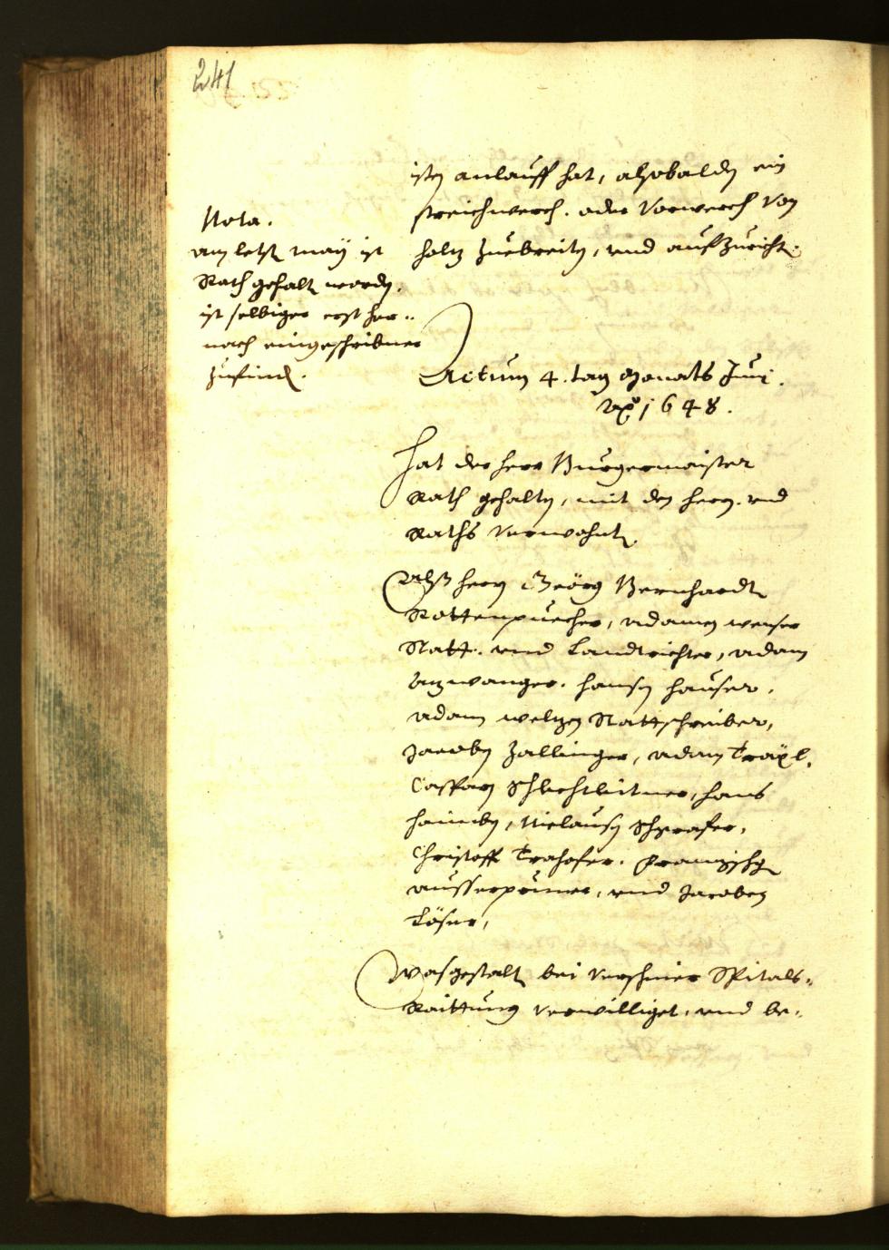 Civic Archives of Bozen-Bolzano - BOhisto Minutes of the council 1648 