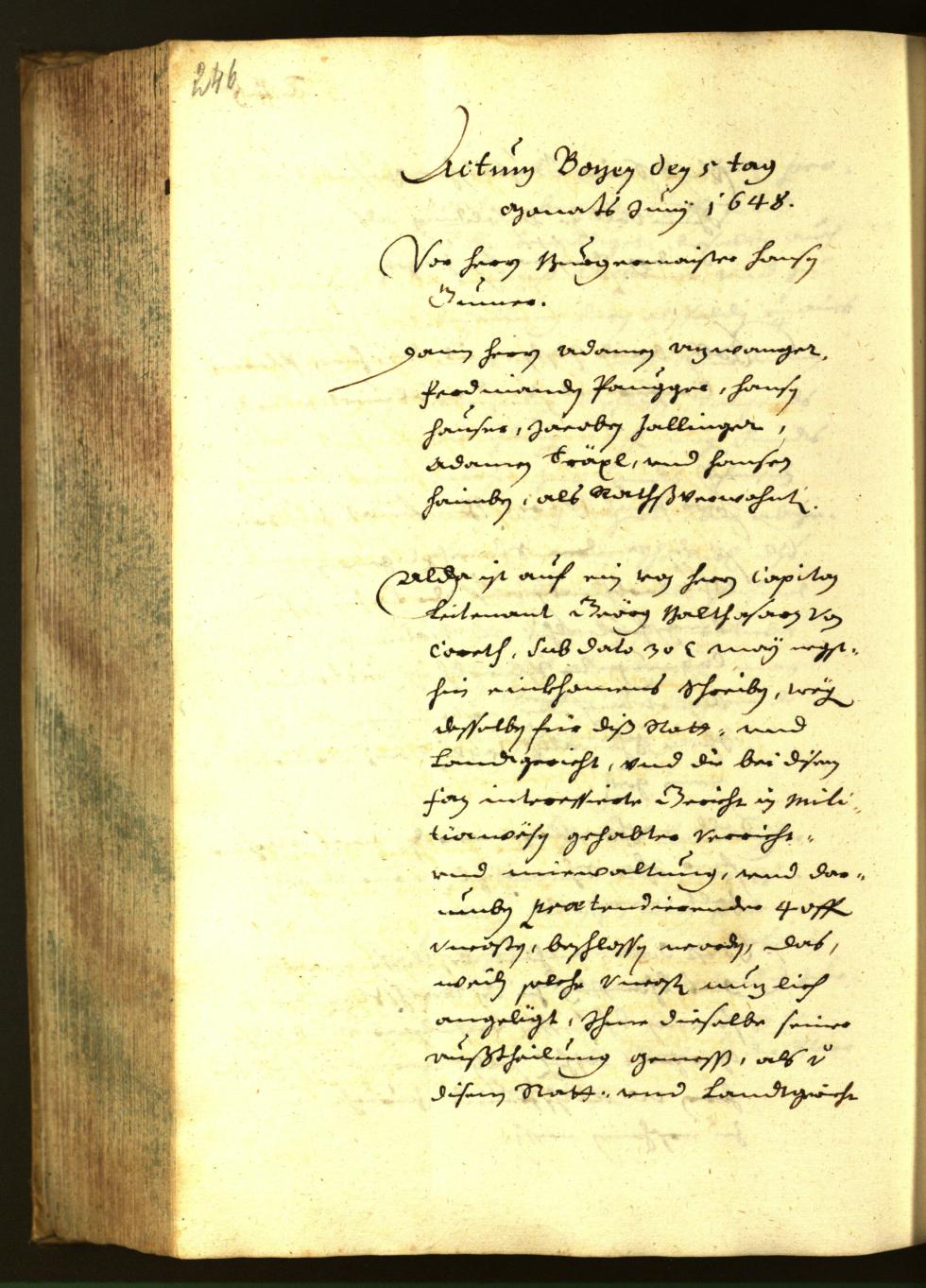 Civic Archives of Bozen-Bolzano - BOhisto Minutes of the council 1648 