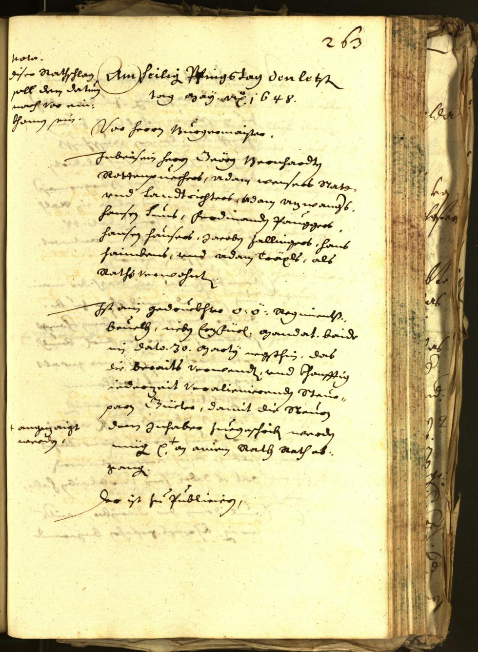 Civic Archives of Bozen-Bolzano - BOhisto Minutes of the council 1648 