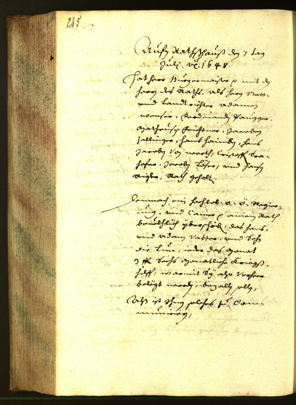 Archivio Storico della Città di Bolzano - BOhisto protocollo consiliare 1648 