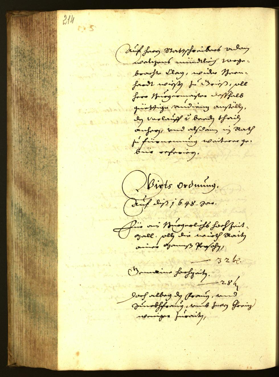 Stadtarchiv Bozen - BOhisto Ratsprotokoll 1648 