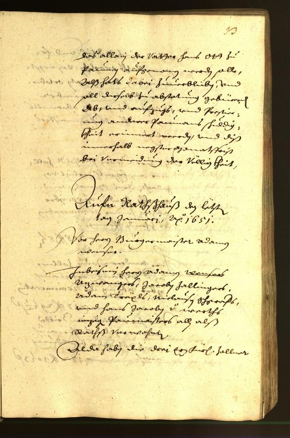 Stadtarchiv Bozen - BOhisto Ratsprotokoll 1651 