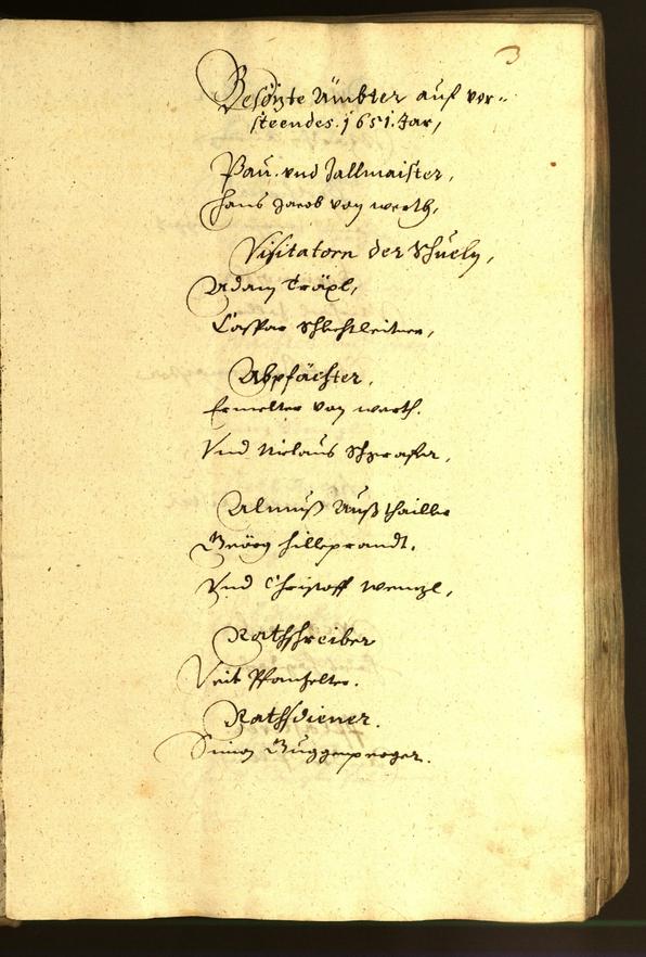 Stadtarchiv Bozen - BOhisto Ratsprotokoll 1651 