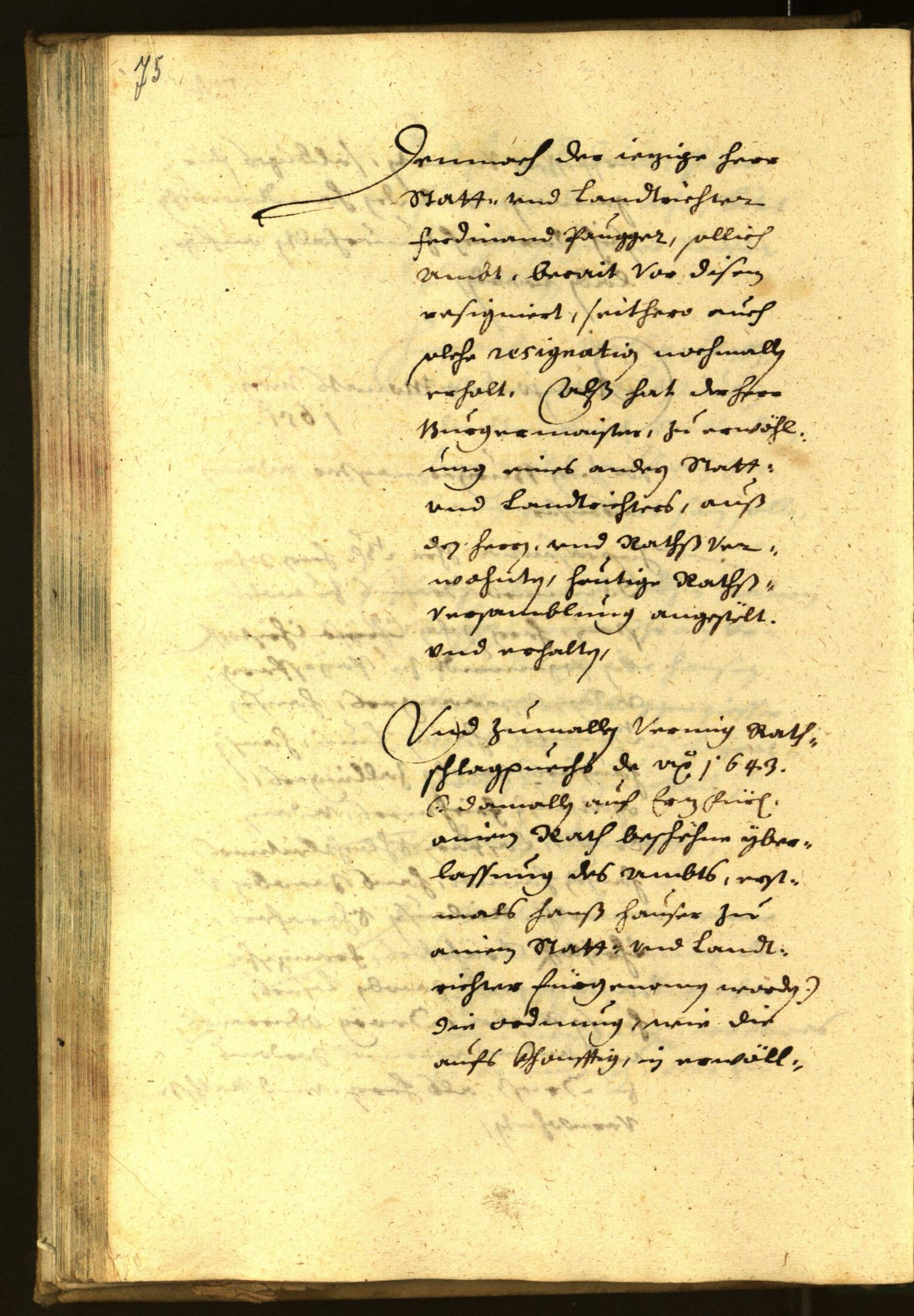 Stadtarchiv Bozen - BOhisto Ratsprotokoll 1651 