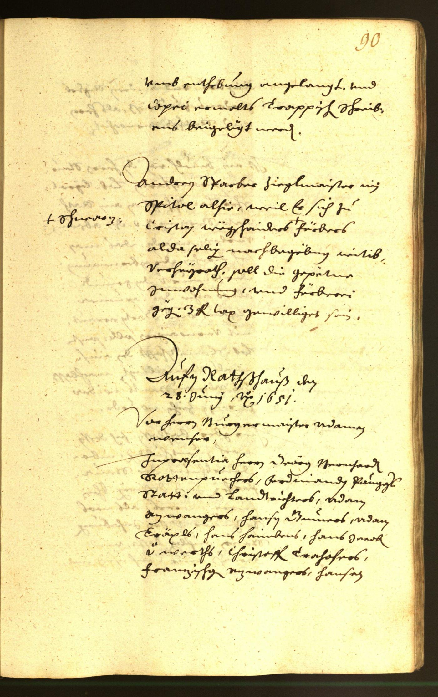 Stadtarchiv Bozen - BOhisto Ratsprotokoll 1651 