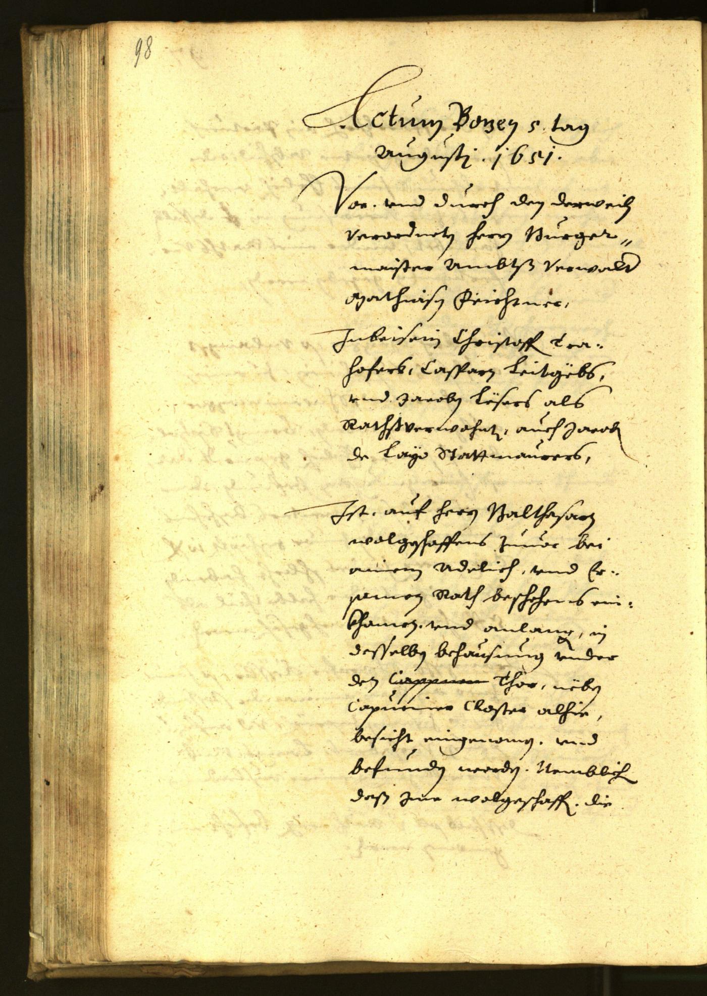 Civic Archives of Bozen-Bolzano - BOhisto Minutes of the council 1651 