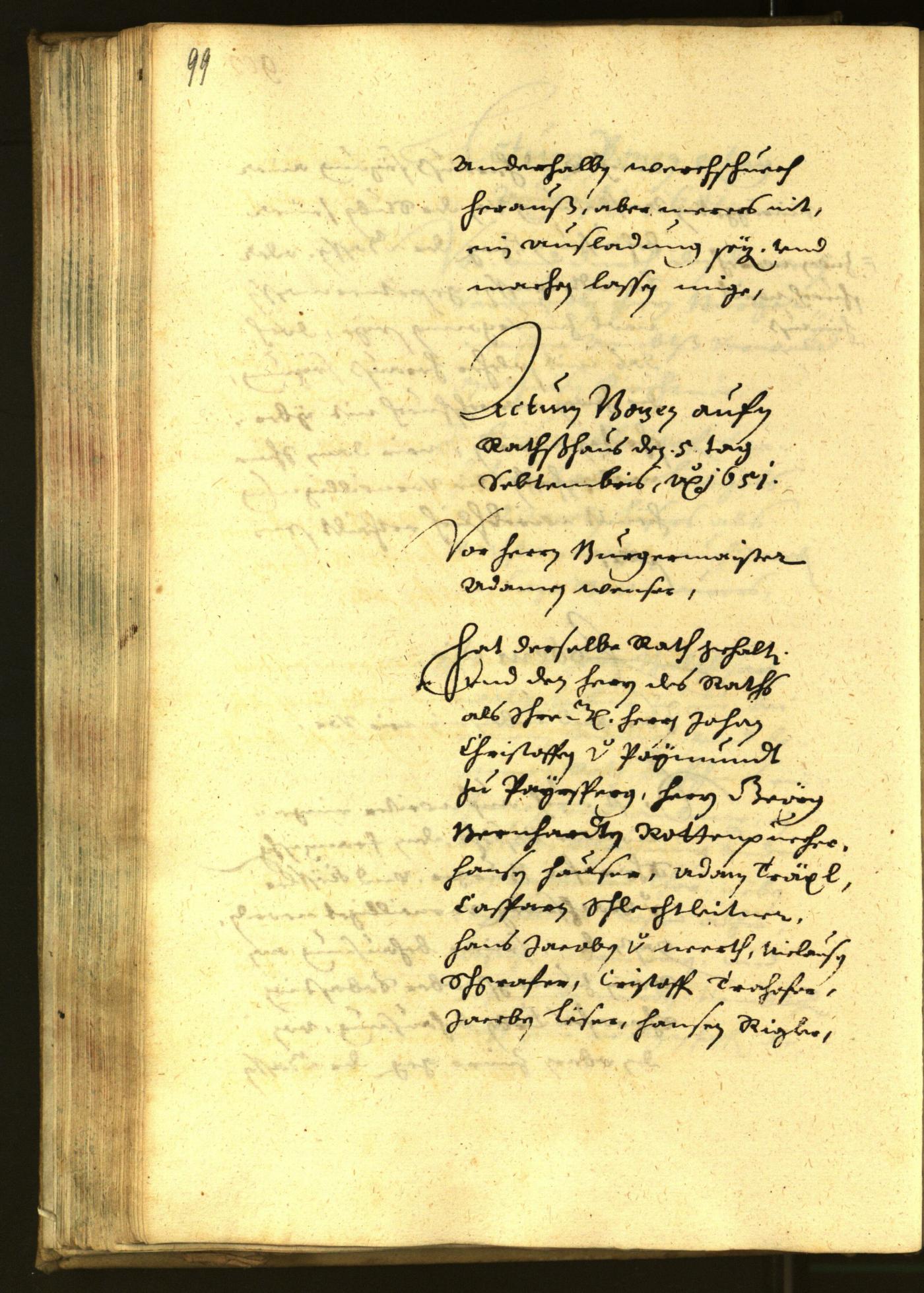 Stadtarchiv Bozen - BOhisto Ratsprotokoll 1651 