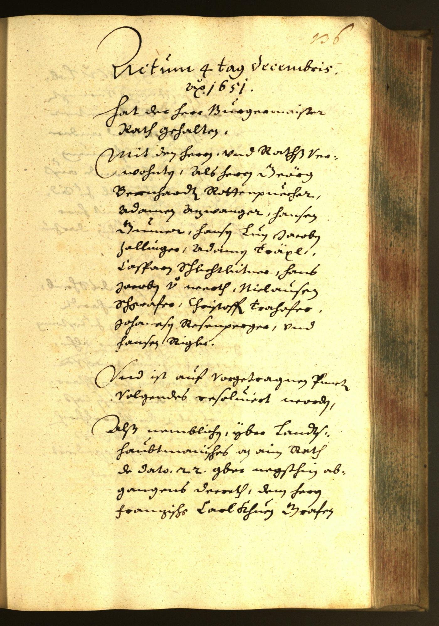 Stadtarchiv Bozen - BOhisto Ratsprotokoll 1651 