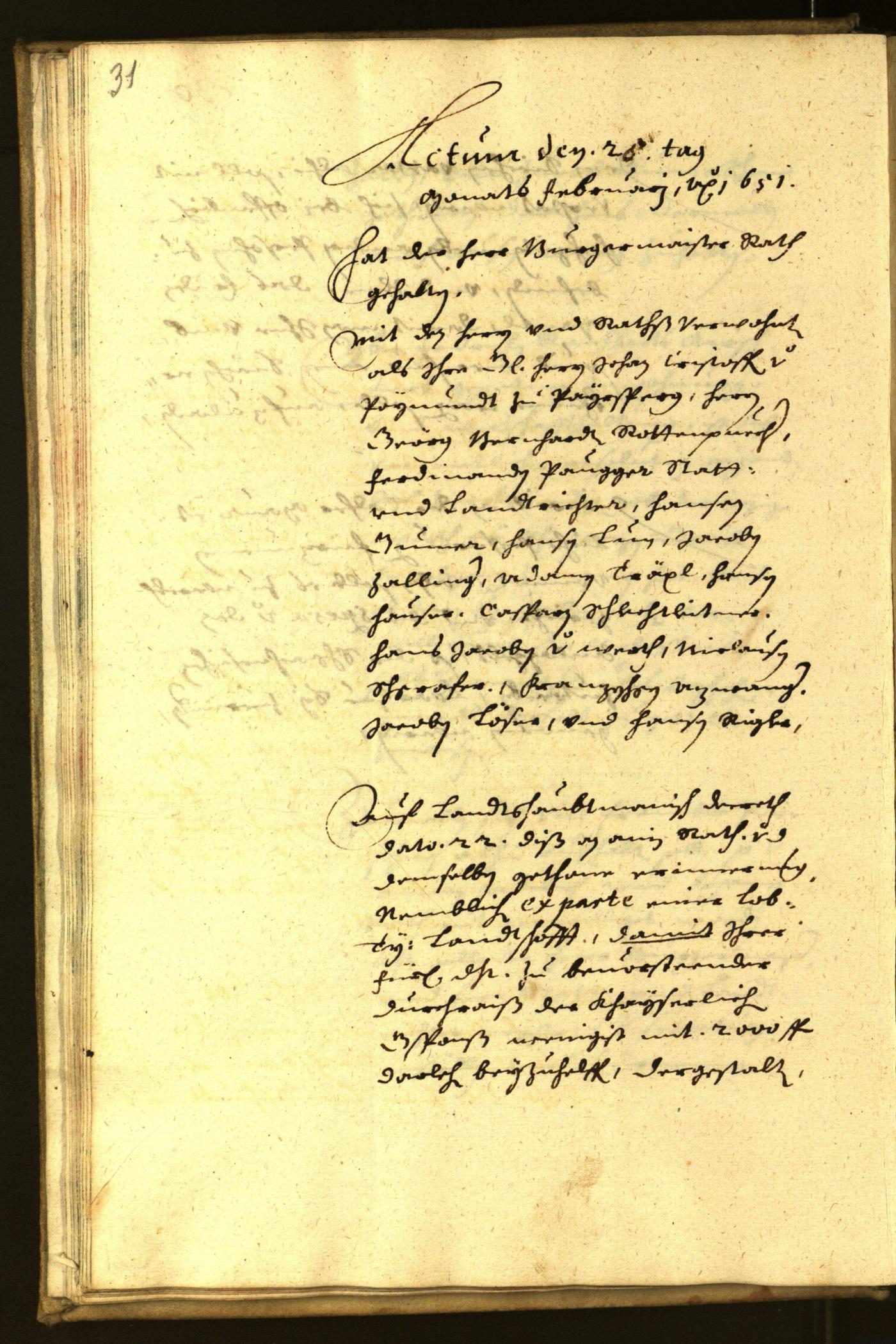 Civic Archives of Bozen-Bolzano - BOhisto Minutes of the council 1651 