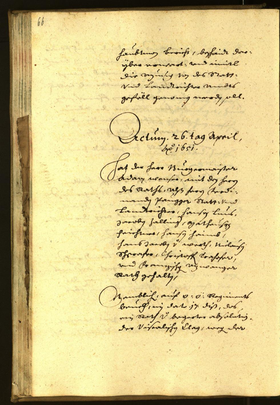 Civic Archives of Bozen-Bolzano - BOhisto Minutes of the council 1651 