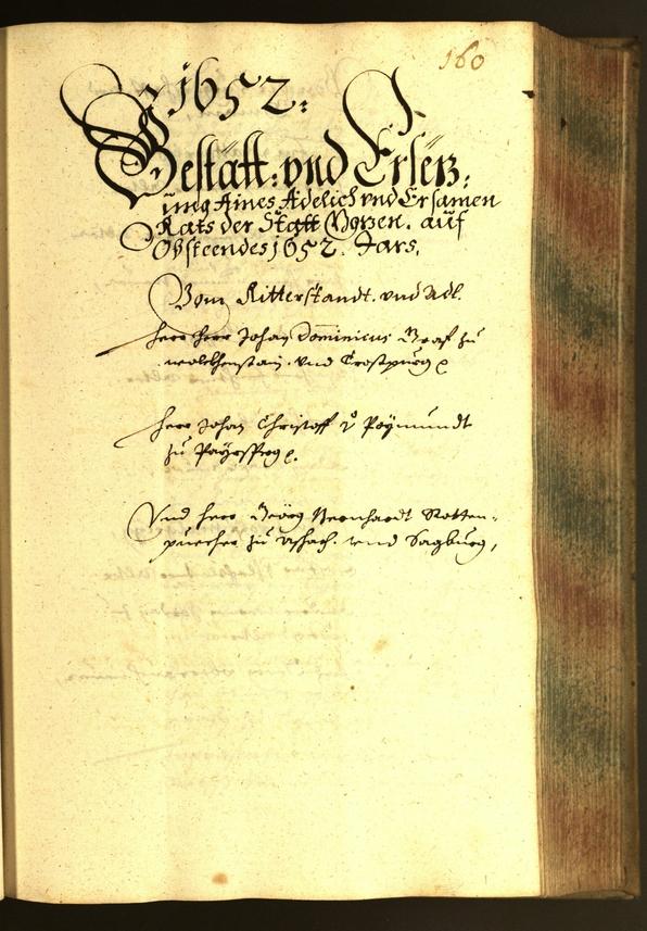 Stadtarchiv Bozen - BOhisto Ratsprotokoll 1652 