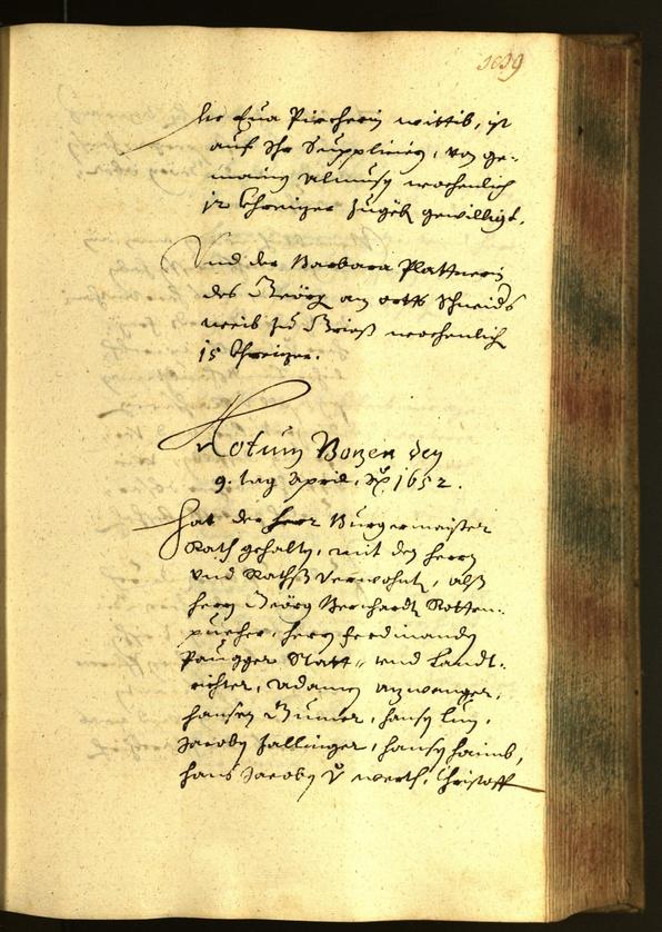 Civic Archives of Bozen-Bolzano - BOhisto Minutes of the council 1652 