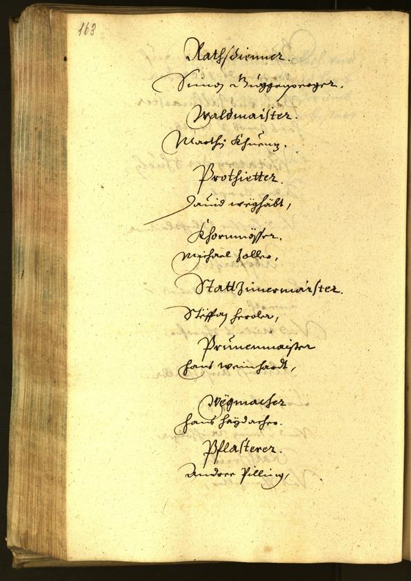 Stadtarchiv Bozen - BOhisto Ratsprotokoll 1652 