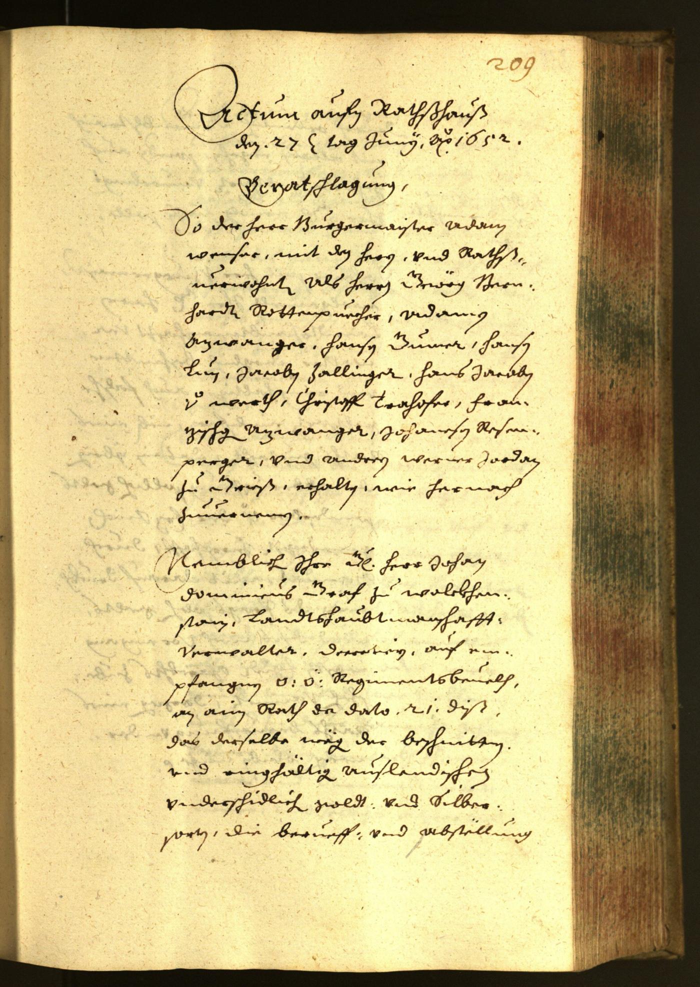 Civic Archives of Bozen-Bolzano - BOhisto Minutes of the council 1652 