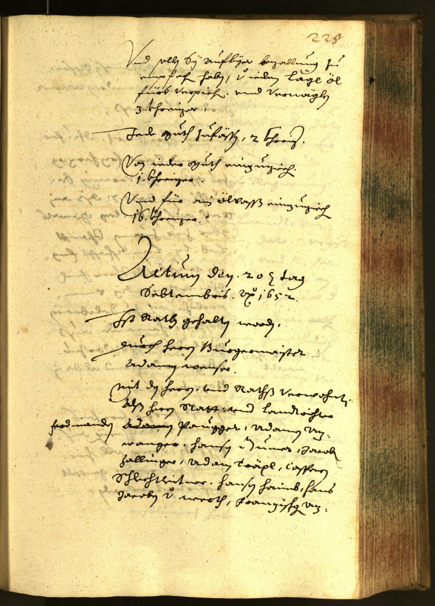 Stadtarchiv Bozen - BOhisto Ratsprotokoll 1652 