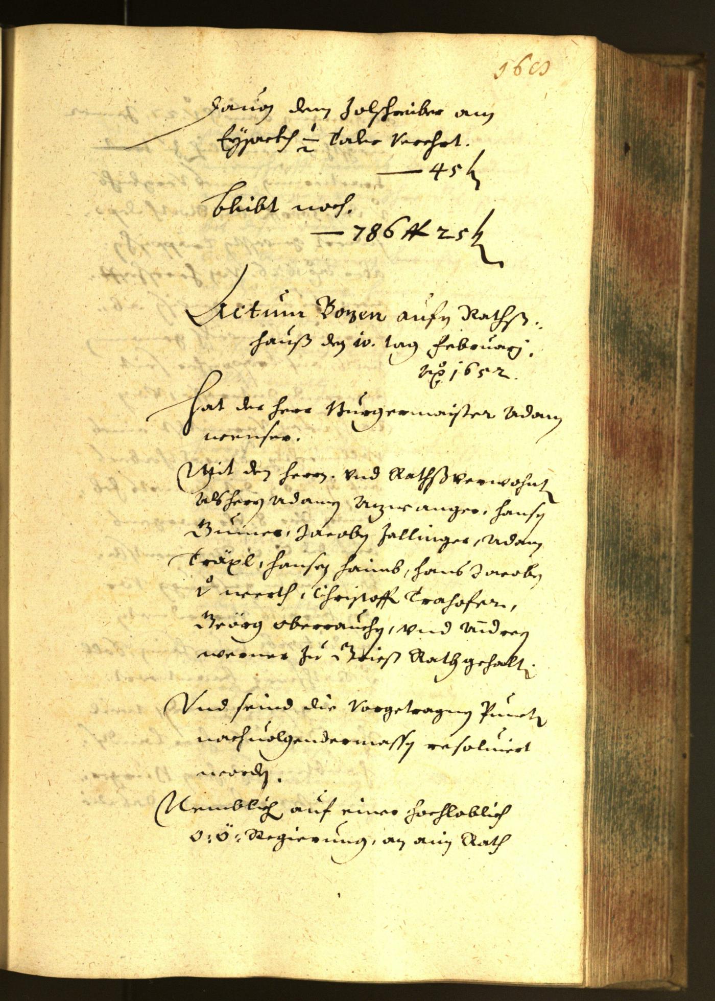 Civic Archives of Bozen-Bolzano - BOhisto Minutes of the council 1652 