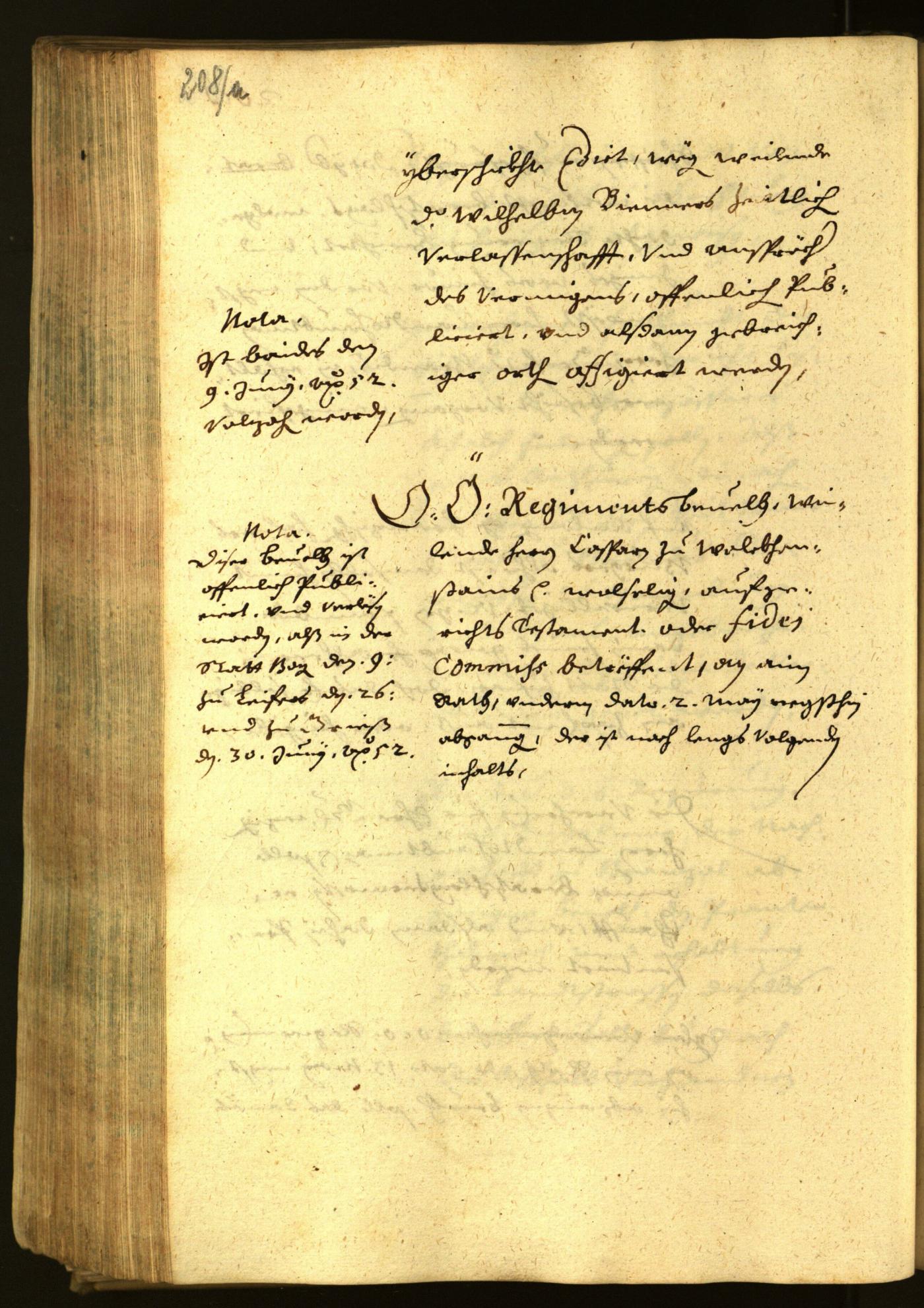 Stadtarchiv Bozen - BOhisto Ratsprotokoll 1652 