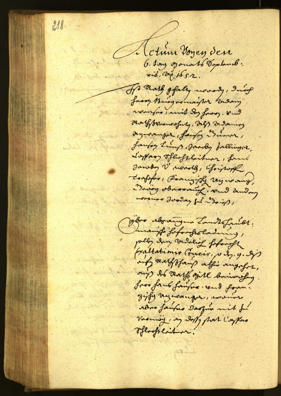 Civic Archives of Bozen-Bolzano - BOhisto Minutes of the council 1652 