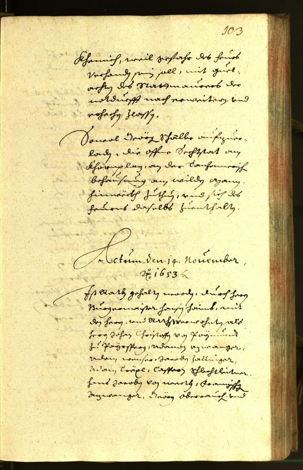 Stadtarchiv Bozen - BOhisto Ratsprotokoll 1653 