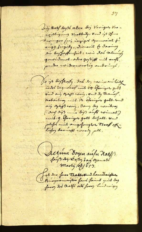 Civic Archives of Bozen-Bolzano - BOhisto Minutes of the council 1653 