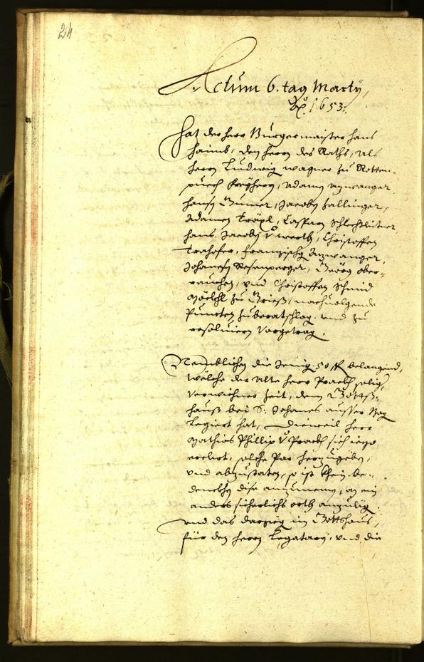 Archivio Storico della Città di Bolzano - BOhisto protocollo consiliare 1653 