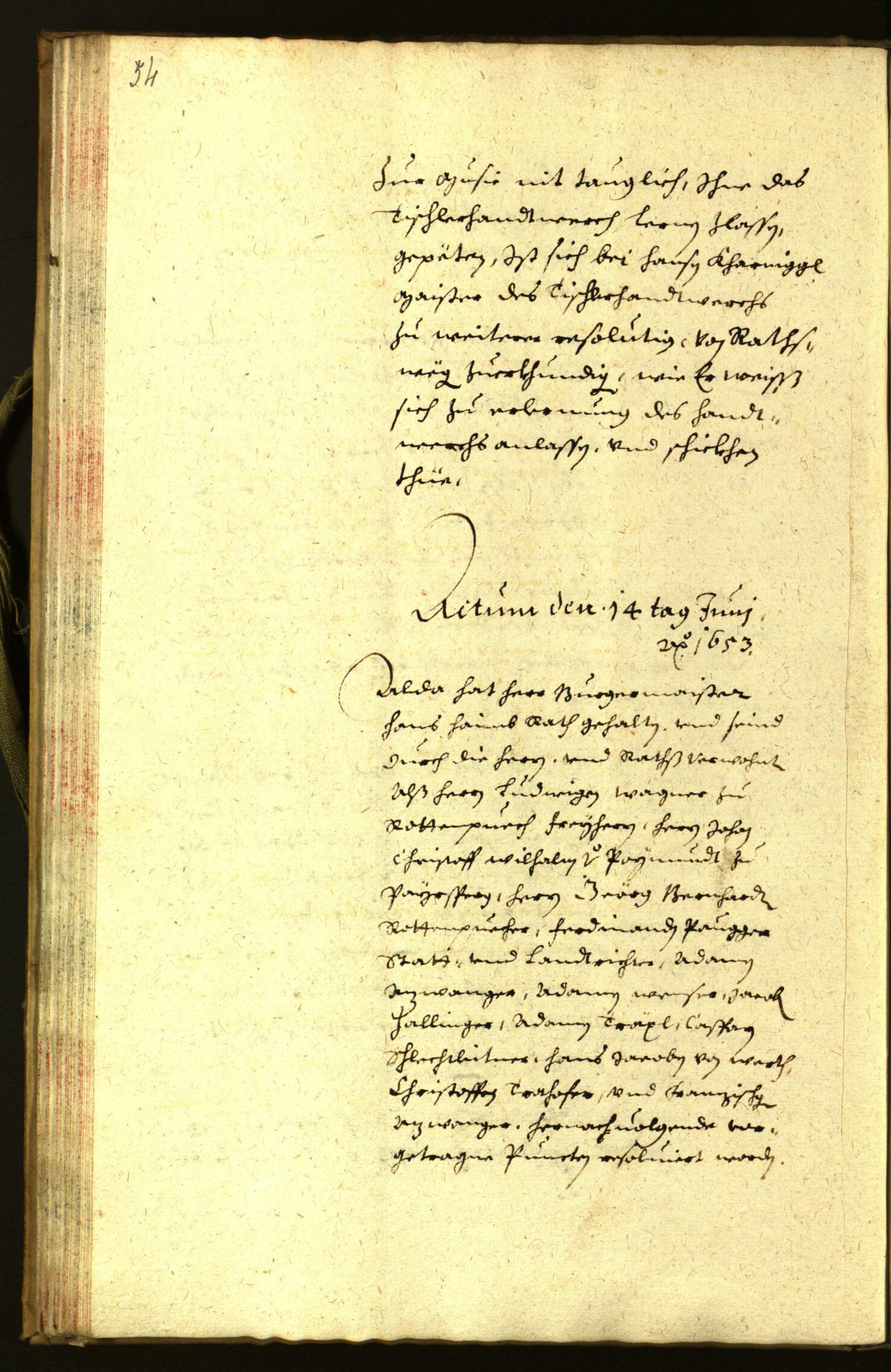 Stadtarchiv Bozen - BOhisto Ratsprotokoll 1653 