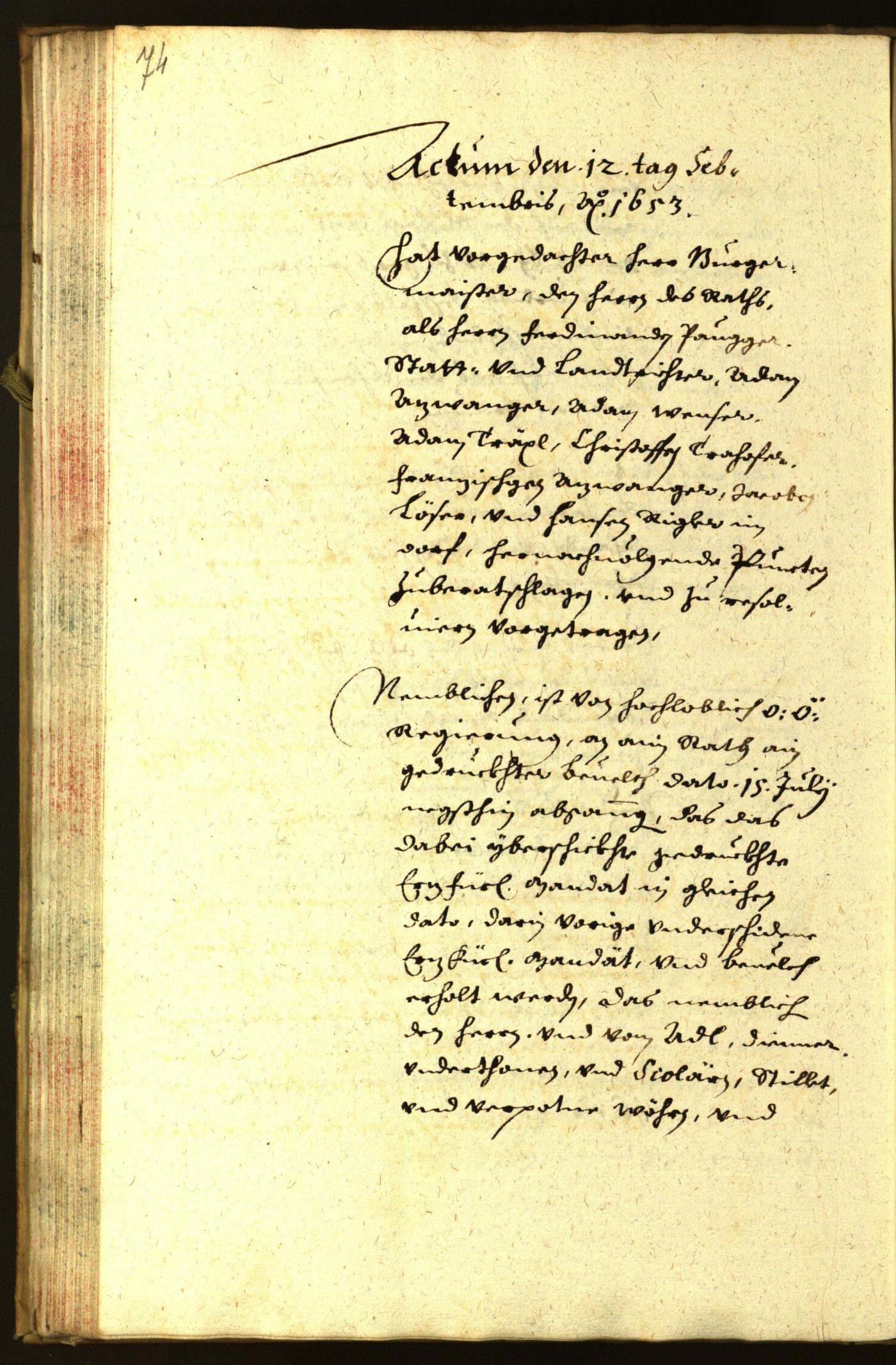 Civic Archives of Bozen-Bolzano - BOhisto Minutes of the council 1653 